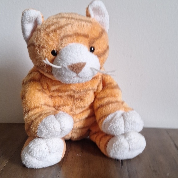 Ty Other - Vintage 2003 Ty Pluffies Tylux Purrz The Cat Orange Stripe Tiger Plush